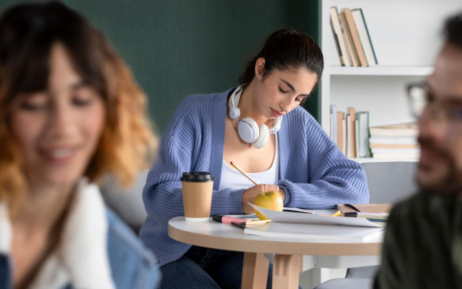 Collaborative learning session showing participants analyzing budget scenarios together